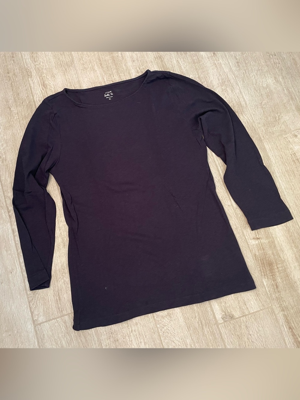 J. Crew Long Sleeve Navy Blue Painter Tee, XL